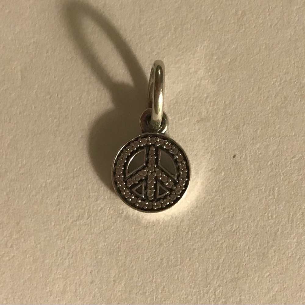 Pandora SYMBOL OF PEACE Sign CZ Crystal Charm